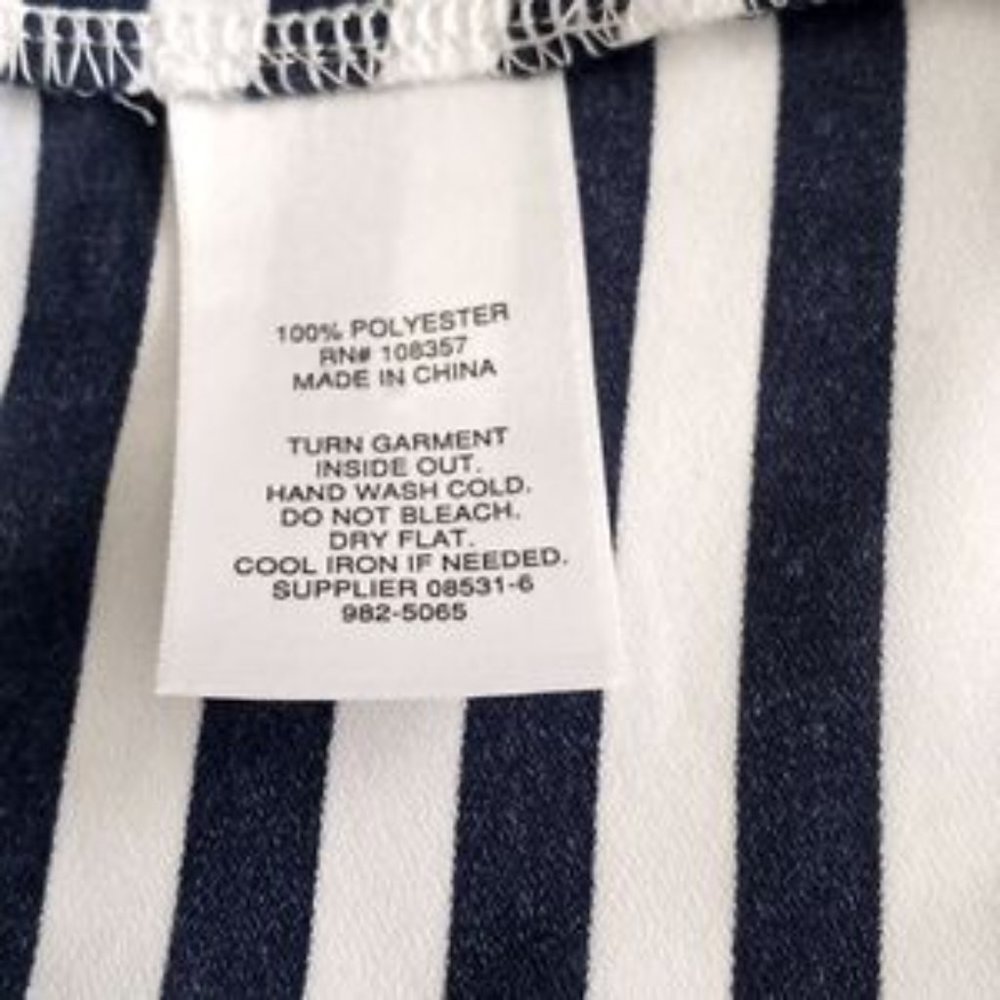 A.N.A. Women's Sheer Stripe Blouse - 2x - Blue/White - Picture 7 of 7